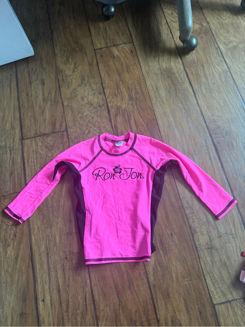Ron Jon Girls' Hot Pink Long-Sleeve Rash Guard 2T